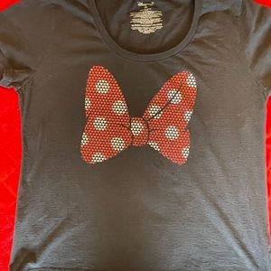 Black Minnie Mouse Bow Tshirt